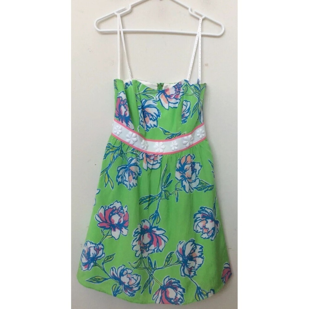Lilly Pulitzer Langley Multi-Color Strapless Beaded Mini Dress Size 2 EUC! $258. - Picture 4 of 9